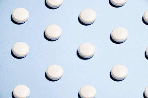 A bunch of Aspirin 81mg tablets